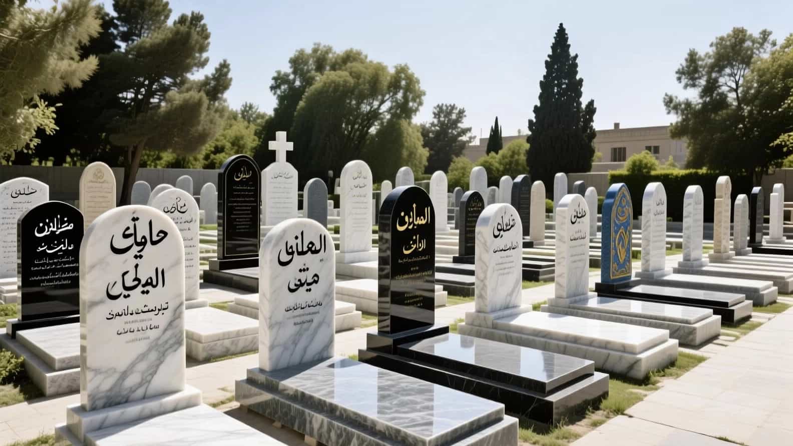 جدیدترین مدل‌های سنگ قبر ایرانی و خارجی با حکاکی در تهران