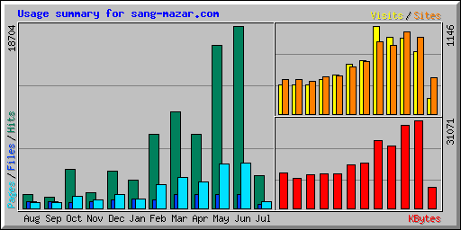 Usage summary for sang-mazar.com